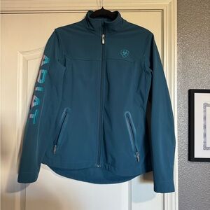 Ariat Teal Women's Softshell Jacket with Sleeve Branding